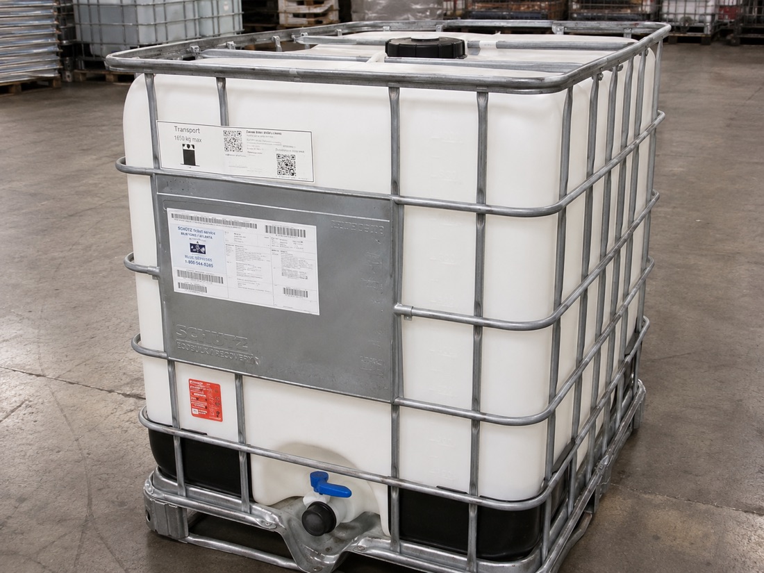 A single composite IBC, inspected and cleared for reuse
